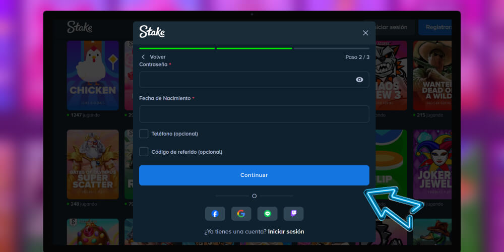 Completa el registro