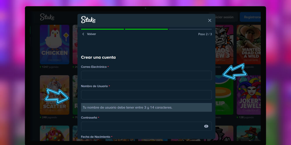 Introducir datos personales