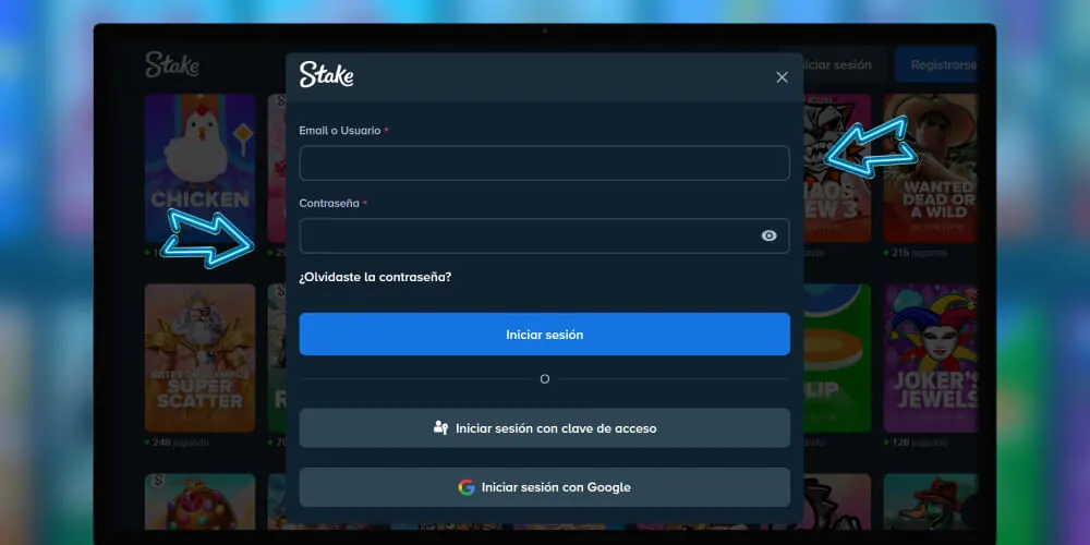 Introduce los datos de tu cuenta